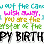 Blow out the candles with card