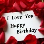 Simple birthday card message with love