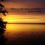 Silence is the music of wisdom